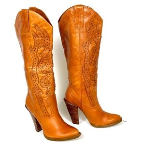 Jessica Simpson Abilene Alan Cowboy Cowgirl Boots - Women's 8.5B VG Condition